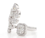 18K Solid Gold Baguette Lab Grown Diamond 1.40 Carat Cocktail Ring - Side View | Riyanika Jewels
