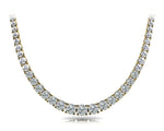 14K Solid Gold Lab Grown Diamond Graduated Tennis Necklace