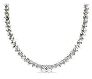 14K 6ct Natural Diamond Tennis Necklace