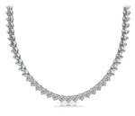 18K Solid Gold 6.00 CTW Natural Diamond Tennis Necklace - Side View | Riyanika Jewels