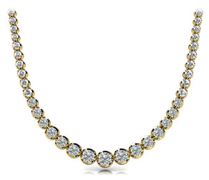 14K 5ct Lab Grown Diamond Tennis Necklace