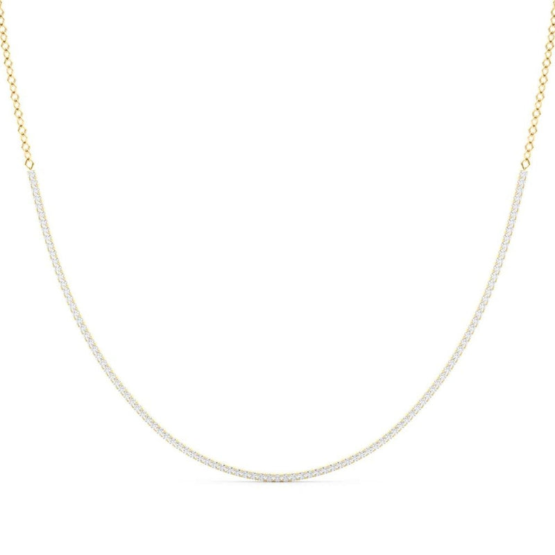 14K Natural Diamond Eternity Necklace