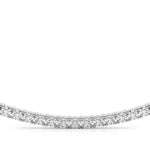 18K Solid Gold Half-Eternity Natural Diamond Bar Necklace - View 8 | Riyanika Jewels