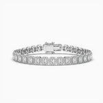18k Solid Gold Natural Diamond Halo Bridal Jewelry Bracelet | Stackable Infinity Bracelet - Close Up