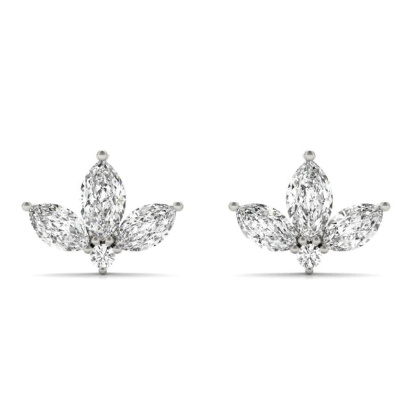 14K 0.45ct Lab Grown Diamond Cluster Stud Earrings