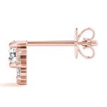 14K 0.7ct Lab Grown Diamond Cluster Stud Earrings