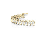 18K Solid Gold 1.00 Ct Natural Diamond Wave-Style Bracelet - View 9 | Riyanika Jewels