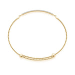 18K Solid Gold 0.75 Ct Natural Diamond Three-Row Bar Bracelet - Close Up | Riyanika Jewels