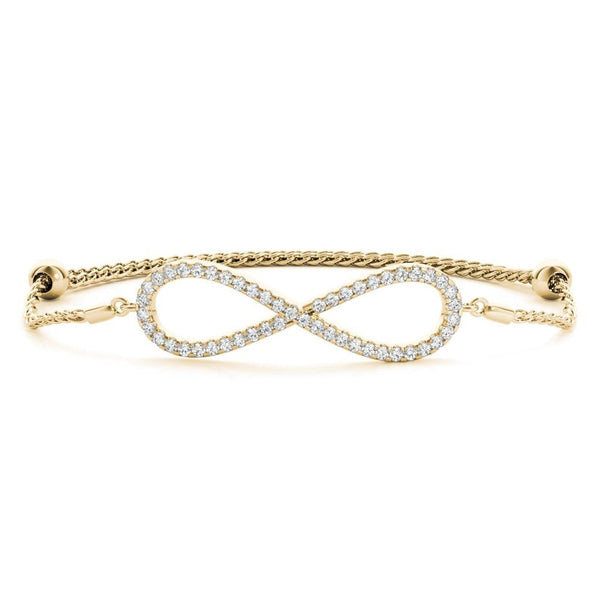 14K 0.5ct Natural Diamond Twisted Bracelet