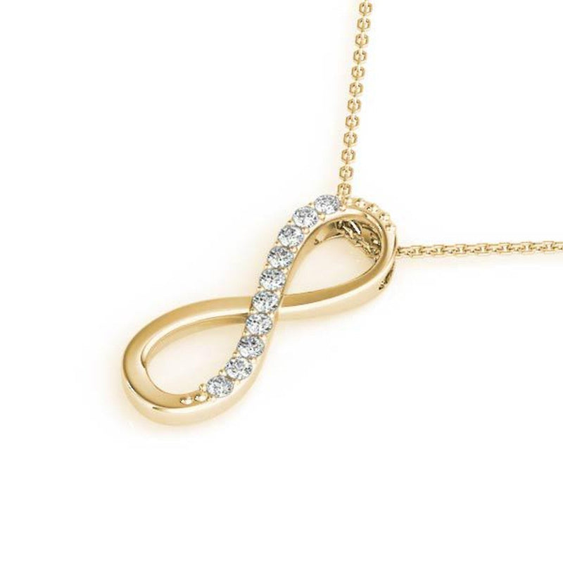 14K Lab Grown Diamond Twisted Pendant Necklace