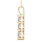 14K Lab Grown Diamond Three Stone Pendant