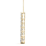 18K Solid Gold Graduated Journey Natural Diamond Pendant Necklace - Detail | Riyanika Jewels