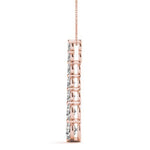 14K Solid Gold Graduated Journey Lab Grown Diamond Pendant Necklace