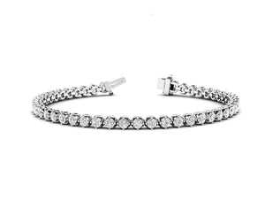 14K 2ct Natural Diamond Tennis Bracelet
