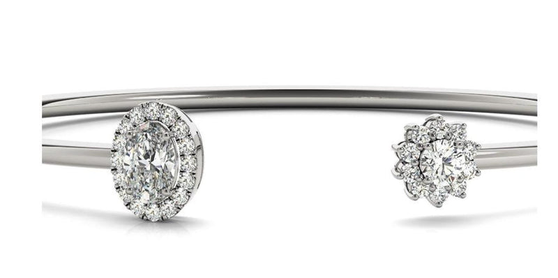 14K 1.5ct Natural Diamond Bangle
