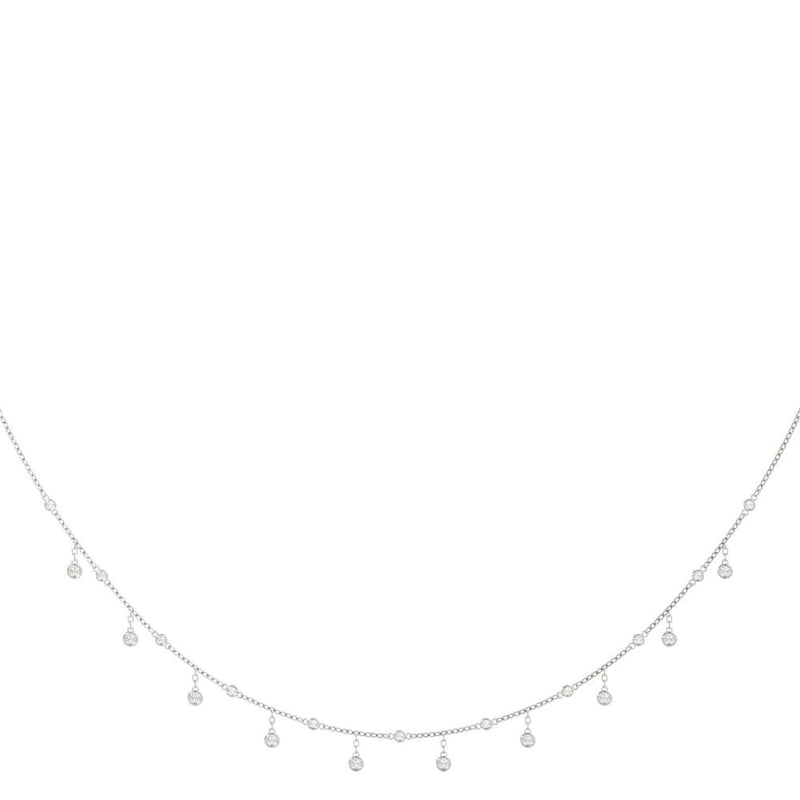 18K Solid Gold 1.33 CTW Natural Diamond Drop Necklace - Detail | Riyanika Jewels