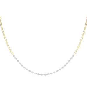 14K 0.75ct Natural Diamond Chain Necklace