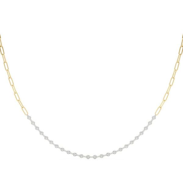 14K 0.75ct Natural Diamond Chain Necklace