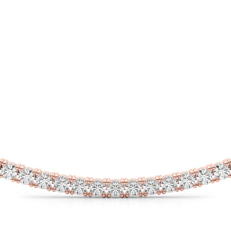 14K Natural Diamond Eternity Necklace