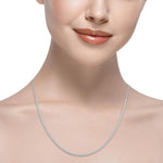 18K Solid Gold Half-Eternity Natural Diamond Bar Necklace - Detail | Riyanika Jewels