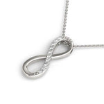 14K Natural Diamond Twisted Pendant Necklace