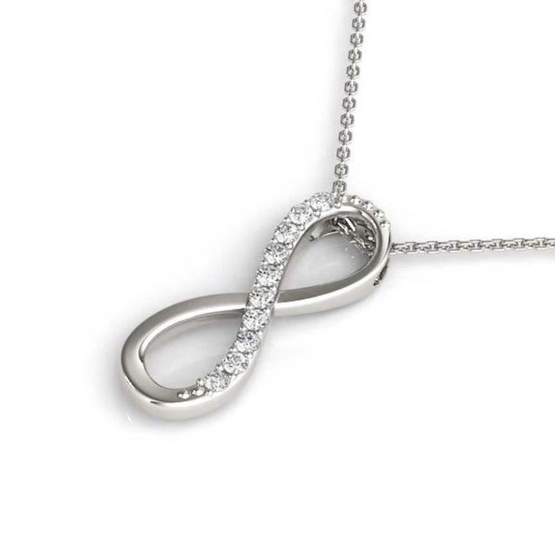 14K Lab Grown Diamond Twisted Pendant Necklace