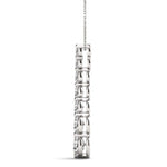 18K Solid Gold Graduated Journey Lab Grown Diamond Pendant Necklace - Side View | Riyanika Jewels