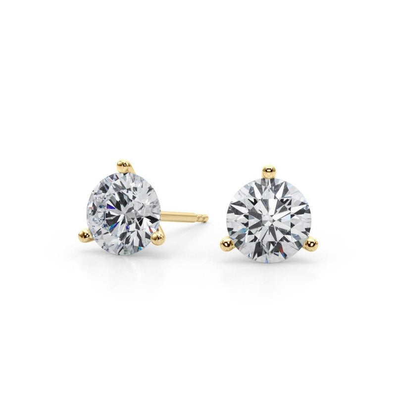 14K 1ct Natural Diamond Stud Earrings