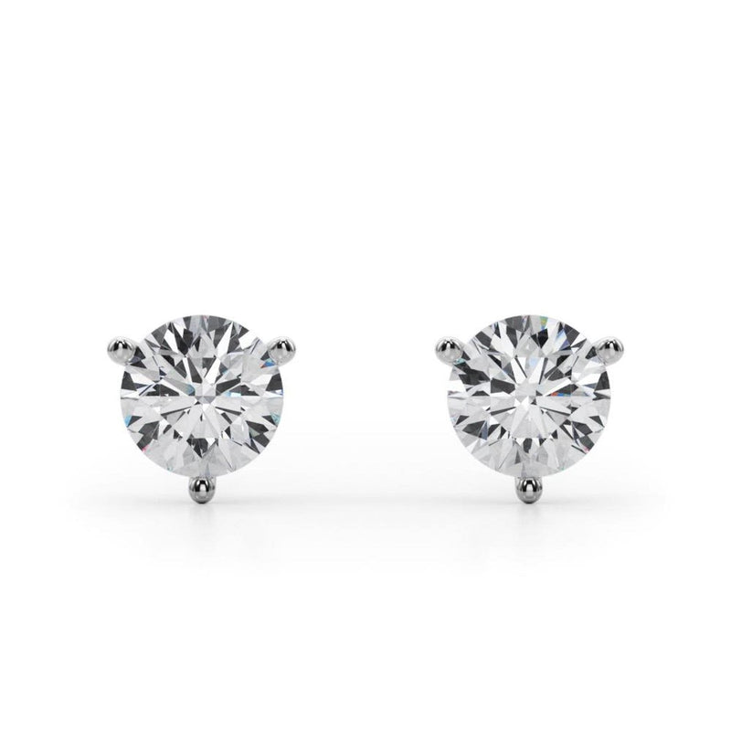 14K 1ct Natural Diamond Stud Earrings