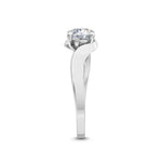 1.00Ct Lab Grown Diamond Solitaire Engagement Ring in 18K Solid Gold - Close Up | Riyanika Jewels