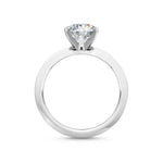 18K Solid Gold 1 Carat Round Cut Natural Diamond Solitaire Ring - Alternate Angle | Riyanika Jewels