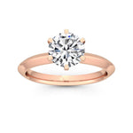 18K Solid Gold 1 Carat Round Cut Natural Diamond Solitaire Ring - Detail | Riyanika Jewels