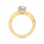 18K Solid Gold 1.00Ct Round Lab Grown Diamond Solitaire Engagement Ring - Detail | Riyanika Jewels