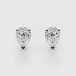 14K Lab Grown Diamond Pear Cut Stud Earrings