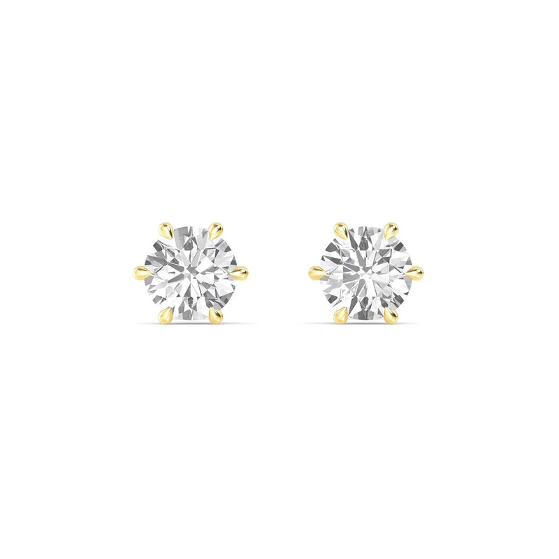 14K 2.15ct Natural Diamond Solitaire Stud Earrings