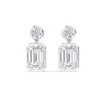 14K 2.32ct Lab Grown Diamond Round Cut Drop Earrings
