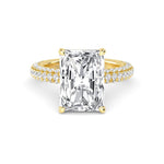 14K 5.71ct Lab Grown Diamond Radiant Cut Solitaire Engagement Ring