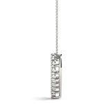 18K Solid Gold 0.60 CT Natural Diamond Heart Pendant Necklace - Side View | Riyanika Jewels