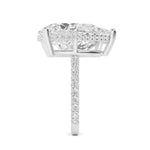 14K 4ct Natural Diamond Pear Cut Toi et Moi Engagement Ring