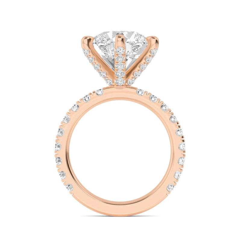 14K 3ct Lab Grown Diamond Round Cut Solitaire Engagement Ring