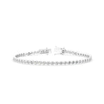 3.11 Ct Natural Diamond Bezel-Set Tennis Bracelet in 18K Solid Gold - Close Up | Riyanika Jewels