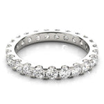 18K Solid Gold Lab Grown Diamond Eternity Band - Side View | Riyanika Jewels