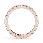 18K Solid Gold Natural Diamond Eternity Band - View 8 | Riyanika Jewels