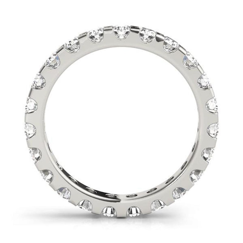 18K Solid Gold Lab Grown Diamond Eternity Band - View 6 | Riyanika Jewels