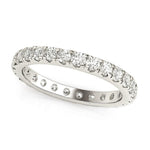 18K Solid Gold Natural Diamond Eternity Band - View 9 | Riyanika Jewels