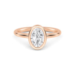 14K 1ct Lab Grown Diamond Oval Cut Solitaire Engagement Ring