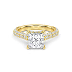 14K 2ct Lab Grown Diamond Princess Cut Engagement Ring