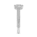 18K Solid Gold 2.06 CT Princess Cut Lab Grown Diamond Engagement Ring - Alternate Angle