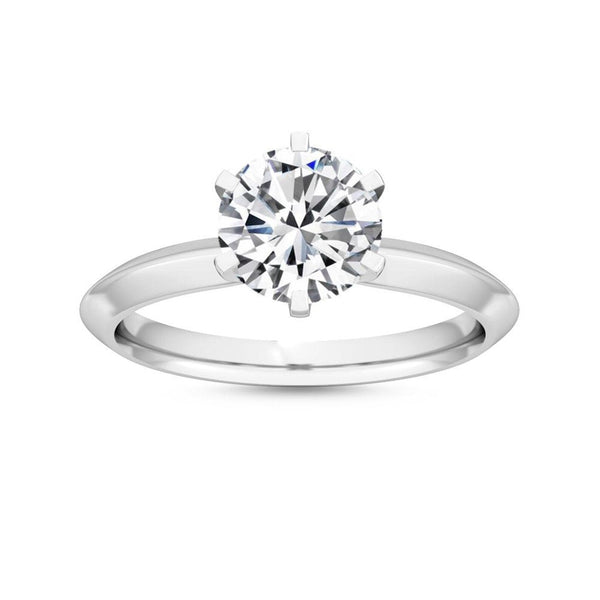 14K 1ct Lab Grown Diamond Round Cut Solitaire Ring