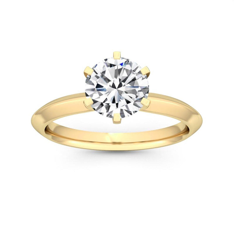 14K 1ct Lab Grown Diamond Round Cut Solitaire Ring